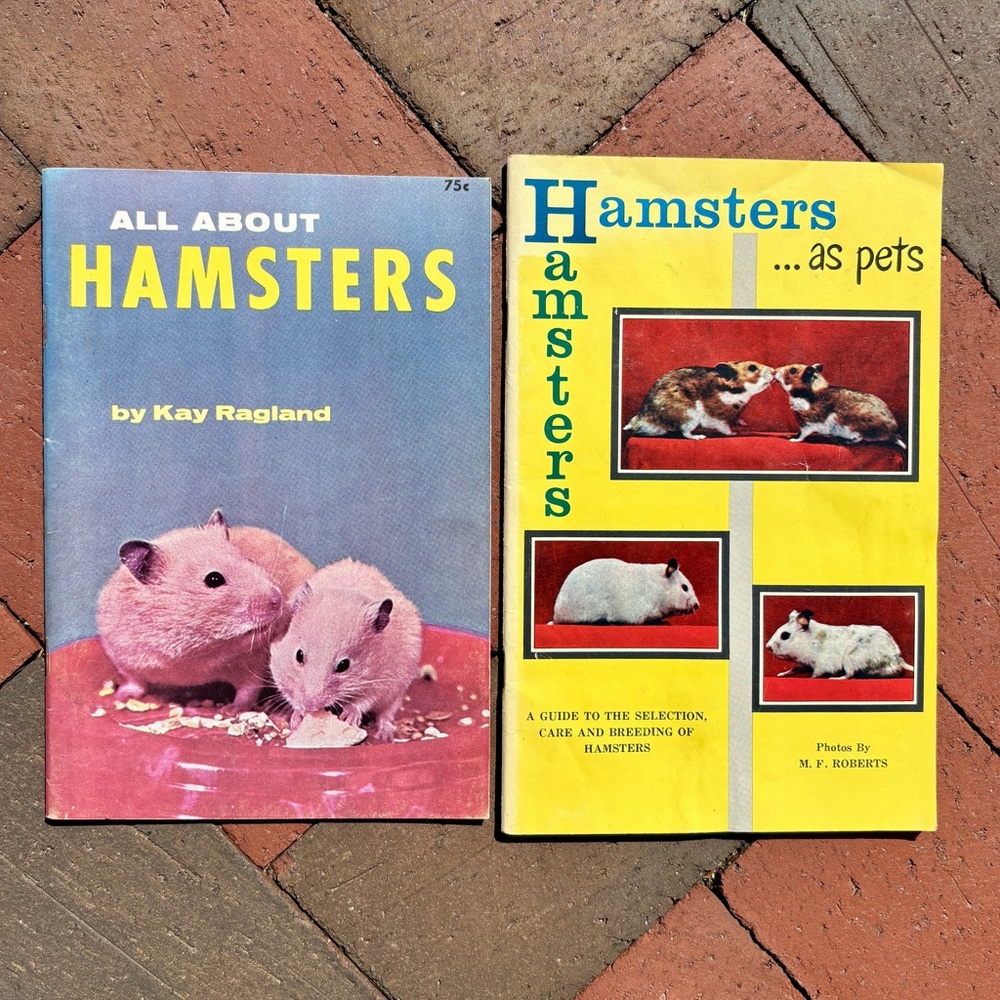 2 Vintage Hamsters as Pets Care Guides Veterinarian Furry Pet Animals